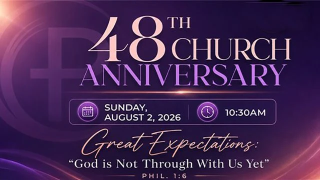TPCBC 10:30AM Service | 48th Church Anniversary | August 2, 2026 on 02-Aug-26-14:26:05