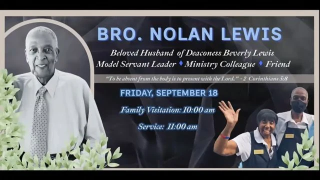 TPCBC 11:00AM Service | Celebration of Life Service for Bro. Nolan Lewis | September 18, 2026 on 18-Sep-26-15:07:02