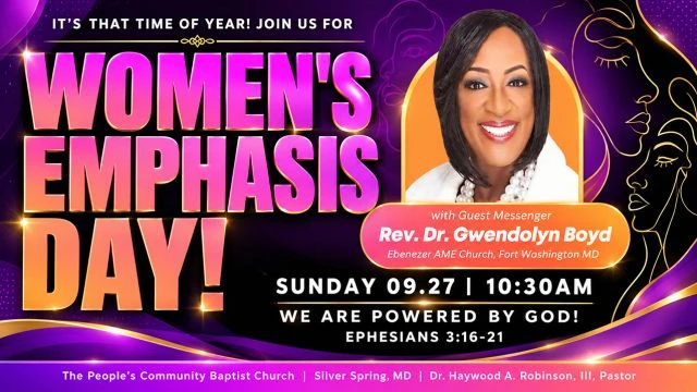 TPCBC 10:30AM Service | Women’s Emphasis Day | September 27, 2026 on 27-Sep-26-14:26:09